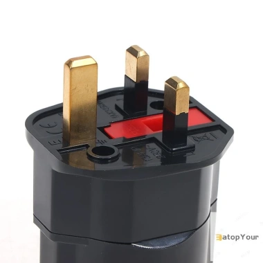 Adapter Du Lịch EU 2 Pin & 3 Pin Cắm AC - Chuyển Đổi Vương Quốc Anh, Giá Tốt 2