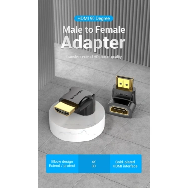 Adapter HDMI góc 90 270 độ Male sang Female, cáp 4K, HDTV, PS4 PS5 Laptop Giá ưu đãi 134.902₫