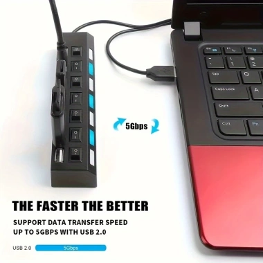 Adapter Hub USB 2.0 7 Cổng 4 Cổng LED Bật Nguồn cho PC Laptop - Giá 47.300 VND 5 Adapter Hub USB 2.0 7 Cổng 4 Cổng LED Bật Nguồn cho PC Laptop - Giá 47.300 VND 5