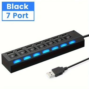 Adapter Hub USB 2.0 7 Cổng 4 Cổng LED Bật Nguồn cho PC Laptop - Giá 47.300 VND 9 Adapter Hub USB 2.0 7 Cổng 4 Cổng LED Bật Nguồn cho PC Laptop - Giá 47.300 VND 9