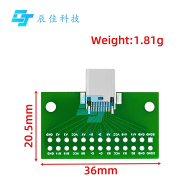 Adapter PCB Type-C USB 3.1 24P 2.54mm Kiểm Tra Dữ Liệu - Giá Ưu Đãi 42.673 VND 3