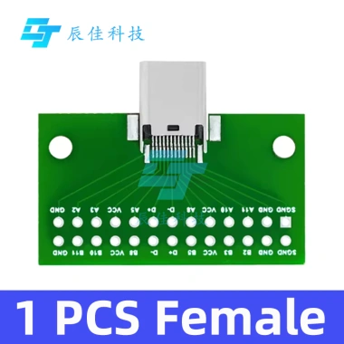 Adapter PCB Type-C USB 3.1 24P 2.54mm Kiểm Tra Dữ Liệu - Giá Ưu Đãi 42.673 VND 8