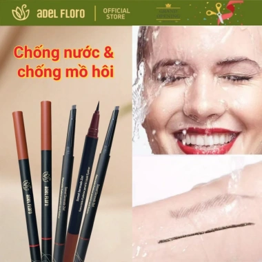 Adel Floro Bút Mày & Mắt 2 Đầu Hàn Quốc Nét Mảnh Gọn Chống Trôi Khô Nhanh 7