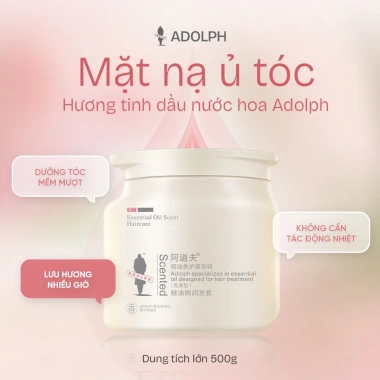 ADOLPH Kem Ủ Tóc 500g – Phục Hồi Hư Tổn, Dưỡng Mềm, Suôn Mượt, Không Cần Hấp Nhiệt, 300.000 VND