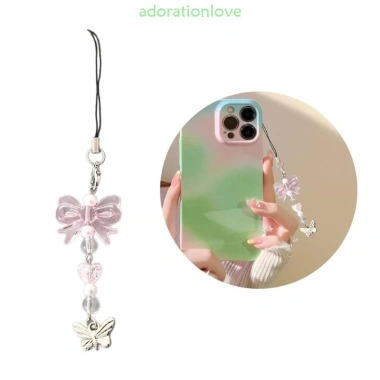 Ador Handmade Nơ Mặt Dây Chuyền Điện Thoại Dây Treo Trái Tim Đính Hạt Giá Ưu Đãi 45.351 VND