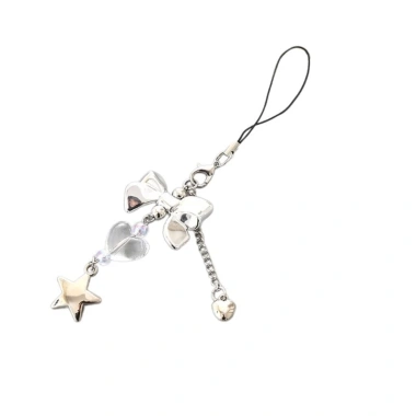 Ador Handmade Nơ Mặt Dây Chuyền Điện Thoại Dây Treo Trái Tim Đính Hạt Giá Ưu Đãi 45.351 VND