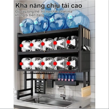 AetheraHome Giá Đựng Chén Đĩa Nắp Đậy - Kệ Bếp Đa Năng Trên Bồn Rửa 65-105cm 239k 6