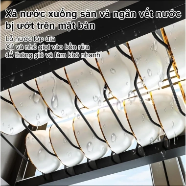 AetheraHome Giá Đựng Chén Đĩa Nắp Đậy - Kệ Bếp Đa Năng Trên Bồn Rửa 65-105cm 239k 7
