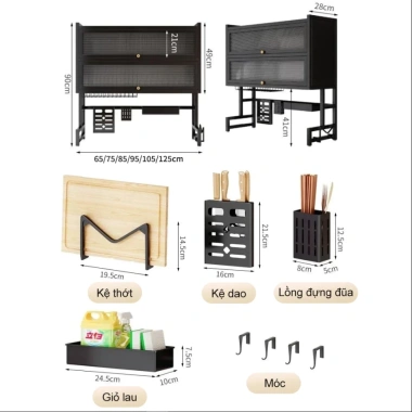 AetheraHome Giá Đựng Chén Đĩa Nắp Đậy - Kệ Bếp Đa Năng Trên Bồn Rửa 65-105cm 239k 8