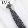 AFAN Nam Paisley 8cm Hạt Điều hoa văn - Cà vạt dệt Trắng Bạc Vàng Xám, chỉ 91.799₫ 4