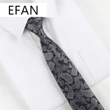 AFAN Nam Paisley 8cm Hạt Điều hoa văn - Cà vạt dệt Trắng Bạc Vàng Xám, chỉ 91.799₫ 4