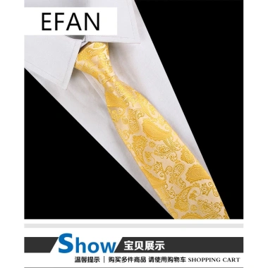 AFAN Nam Paisley 8cm Hạt Điều hoa văn - Cà vạt dệt Trắng Bạc Vàng Xám, chỉ 91.799₫ 8