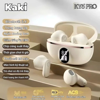 AI Nghe Bluetooth KY5 PRO KY8 X55 KY9 M10 5 Màu Trong Suốt, Màn Hình Kỹ Thuật Số, Giảm ồn, Mic Tích Hợp - 36.000 VND 7