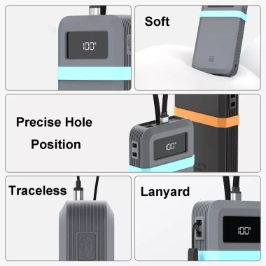AIGE Silicone Bảo Vệ Mềm Chống Sốc, Vỏ Đánh Bụi Trơn Cao Cấp cho Cuktech 25 SE Power Bank 25.000mAh Du Lịch 184.828₫ 4