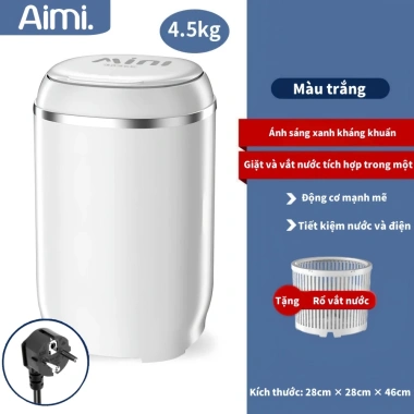 Aimi Tia UV Máy Giặt Mini Dung Tích Lớn Giặt Lót, Dép, Không Hư Quần Áo 829k
