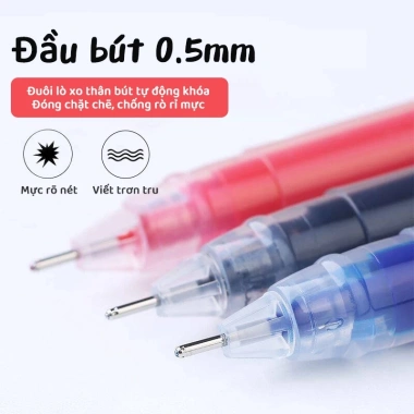 Aimilo Bút Gel 0.5mm Đen Xanh Đỏ – Khô Nhanh, Mực Đều, Nét Đẹp, Giá 14.500đ 2 Aimilo Bút Gel 0.5mm Đen Xanh Đỏ – Khô Nhanh, Mực Đều, Nét Đẹp, Giá 14.500đ 2