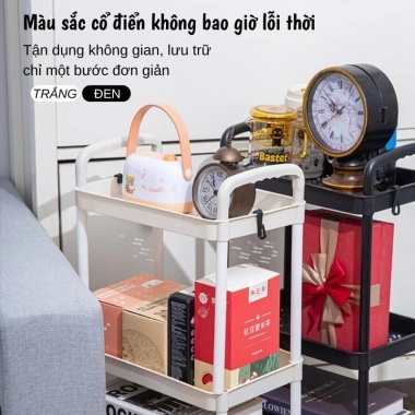 Aimilo Xe đẩy Spa 3-4 tầng đa năng sắt mắt lưới, kệ bỉm sữa, bánh xe tiện lợi – Giá chỉ 69.000đ 4