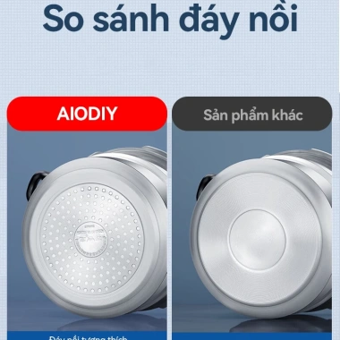 AIODIY Nồi áp suất hợp kim nhôm 3.5-14L, tương thích bếp từ, giảm giá 20% 3