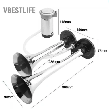 Air Horn VBESTLIFE 150dB 12V có Máy Nén - Kèn Kép mạnh cho Ô tô, Xe tải, Thuyền - Giá ưu đãi 479.600₫ 3 Air Horn VBESTLIFE 150dB 12V có Máy Nén - Kèn Kép mạnh cho Ô tô, Xe tải, Thuyền - Giá ưu đãi 479.600₫ 3