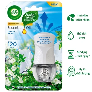 Air Wick 19ml Tinh Dầu Cắm Điện 220V - Hương Thơm Đầy Đủ, Giá Ưu Đãi 279.000₫