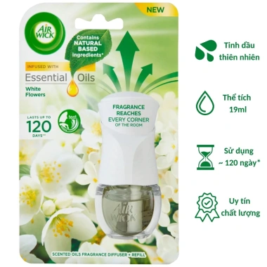 Air Wick 19ml Tinh Dầu Cắm Điện 220V - Hương Thơm Đầy Đủ, Giá Ưu Đãi 279.000₫