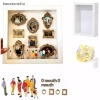 Album Ảnh NS DIY Hộp Silhouette - Bảo tàng Trưng Bày Bộ Nhớ Sáng Tạo, Tượng Thu Nhỏ & Khung Vàng 8
