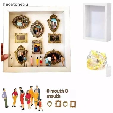 Album Ảnh NS DIY Hộp Silhouette - Bảo tàng Trưng Bày Bộ Nhớ Sáng Tạo, Tượng Thu Nhỏ & Khung Vàng