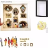 Album Ảnh NS DIY Hộp Silhouette - Bảo tàng Trưng Bày Bộ Nhớ Sáng Tạo, Tượng Thu Nhỏ & Khung Vàng 9