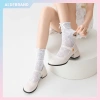 ALDEBRAND Tất Gothic Nơ Siêu Mỏng Ren Thoáng Khí Xuân Hè Bé Gái - Giá 24k 5
