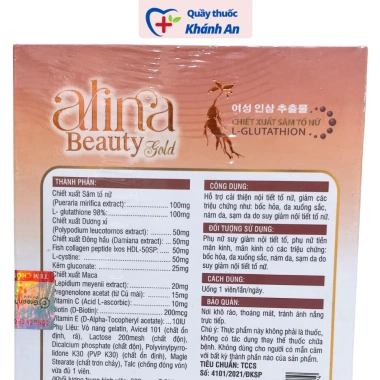 ALINA BEAUTY GOLD 30 viên - Mờ nám, điều chỉnh nội tiết, giảm khô hạn, giá chỉ 350.000₫