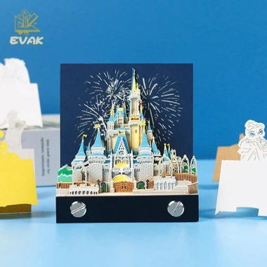 Alittlesetrtu Lịch Thời Gian 2.026 Đèn LED 3D Xé Khắc Lịch Để Bàn Quà Giáng Sinh 4