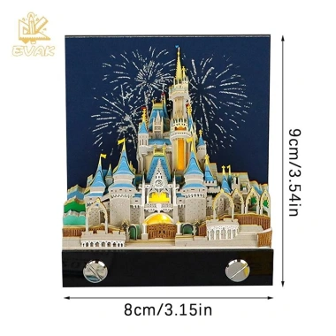 Alittlesetrtu Lịch Thời Gian 2.026 Đèn LED 3D Xé Khắc Lịch Để Bàn Quà Giáng Sinh 9