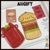 AllGIFT Cover Bảo Vệ Thẻ Clip Dễ Thương Hamburger Chó Cà Chua Mèo - Phong Cách Học Sinh