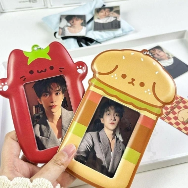 AllGIFT Cover Bảo Vệ Thẻ Clip Dễ Thương Hamburger Chó Cà Chua Mèo - Phong Cách Học Sinh 3