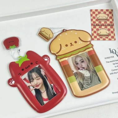 AllGIFT Cover Bảo Vệ Thẻ Clip Dễ Thương Hamburger Chó Cà Chua Mèo - Phong Cách Học Sinh 5