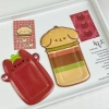 AllGIFT Cover Bảo Vệ Thẻ Clip Dễ Thương Hamburger Chó Cà Chua Mèo - Phong Cách Học Sinh 7