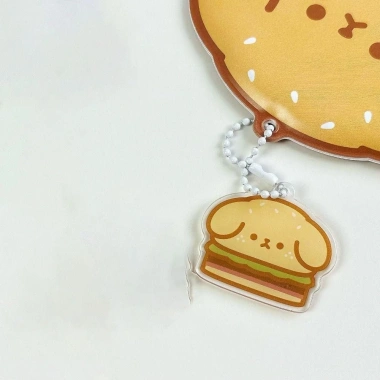 AllGIFT Cover Bảo Vệ Thẻ Clip Dễ Thương Hamburger Chó Cà Chua Mèo - Phong Cách Học Sinh 10