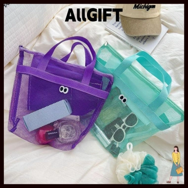 AllGIFT Túi đựng mỹ phẩm và đồ bơi đa năng, lưới thoáng khí dung tích lớn, gập lại dễ thương, giá 60.912