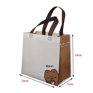 AllGIFT Túi mua sắm đeo nách, vải không dệt chống thấm, tote trẻ em lớn