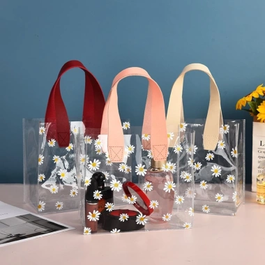 AllGIFT Túi Mua Sắm Trong Suốt PVC Tote Little Daisy Chống Nước 49.248₫