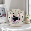 AllGIFT Túi xô dệt kim hình vuông mèo hoạt hình, đeo cổ tay đựng lớn thời trang nữ 9