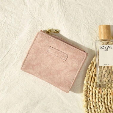 AllGIFT Ví Ngắn Dây Kéo Màu Trơn Nhỏ - Ví Da Dung Tích Lớn Retro Nữ 47.304 VND