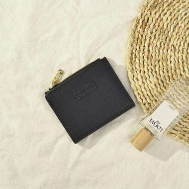 AllGIFT Ví Ngắn Dây Kéo Màu Trơn Nhỏ - Ví Da Dung Tích Lớn Retro Nữ 47.304 VND