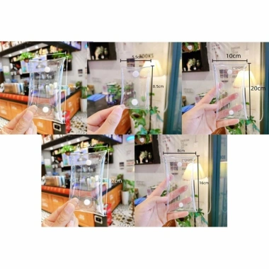 AllGIFT Ví Zero trong suốt kích thước – Ví tiền xu, thẻ PVC, khóa chống thấm nước 2