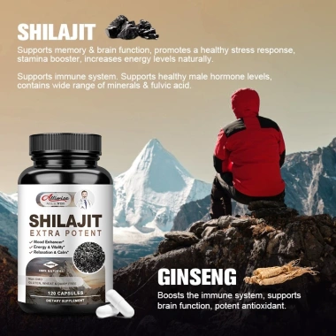 Alliwise Nhân Sâm Shilajit 400mg - Cải Thiện Trí Nhớ, Tăng Miễn Dịch, Chống Mệt Mỏi - Giảm Giá 22% - 337.000 VND