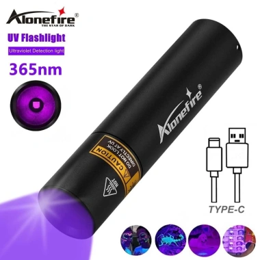 Alonefire SV15 365nm Đèn Pin UV Sạc Lại - Đèn Đen Phát Hiện Nước Tiểu Thú Cưng, 159.544₫