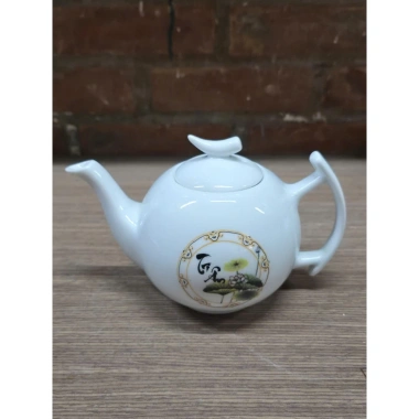 Ấm bình trà bưởi cành sen tri ân 550ml sứ men trắng bóng Giá ưu đãi 69.000₫