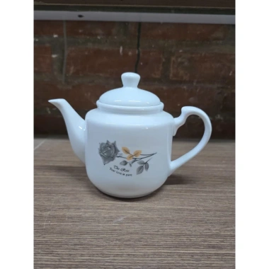 Ấm bình trà vuông 800ml hoa hồng đen - Thiết kế hiện đại, giá chỉ 59.000₫ 2