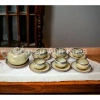 Ấm chén Bát Tràng Bình Trà men hoả biến vàng mẫu quả hồng - Ấm pha trà sang chảnh, giảm giá 495k 8