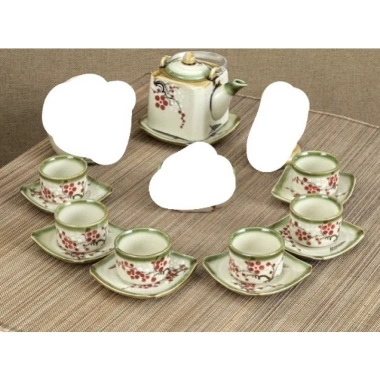 Ấm chén Bát Tràng mẫu vuông siêu đẹp - Giá ưu đãi 150.000đ, giảm từ 186.000đ 5
